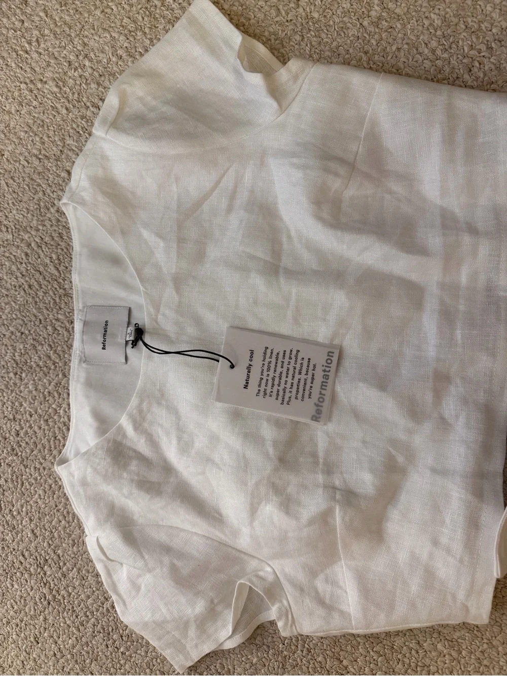 Reformation Niki Belted Linen Two Piece Too and Skirt  Set